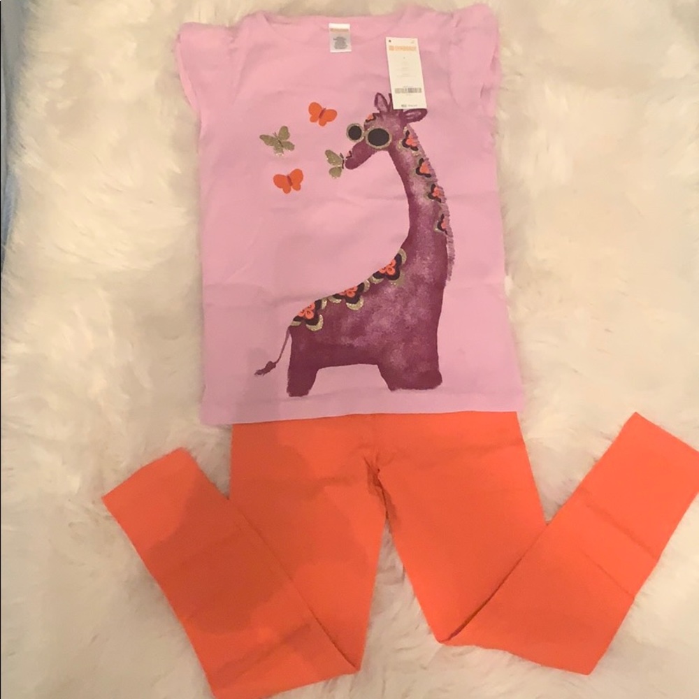 Gymboree Girl’s Tee shirt and leggings 6-7 years